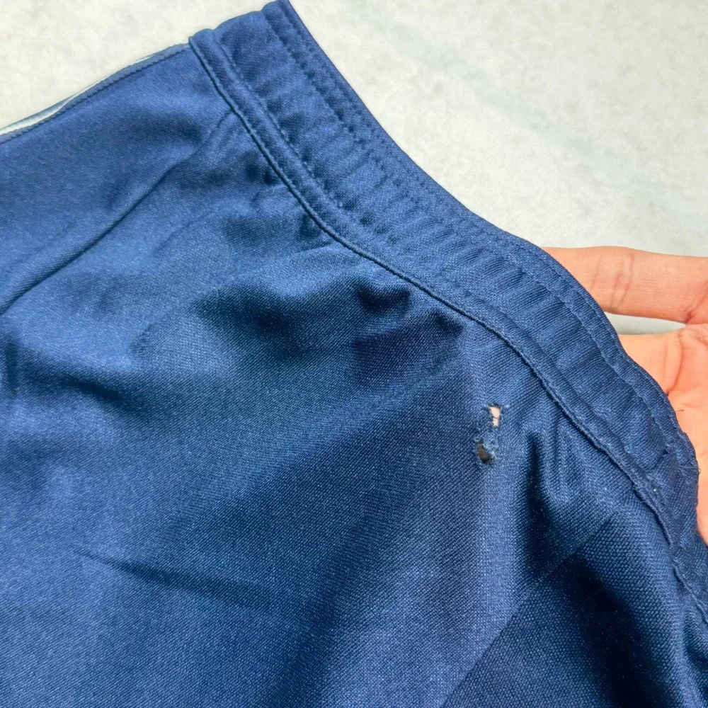 Adidas Navy Blue Red Side Track Pants Mens XL Ankle Zip Athletic Streetwear